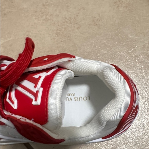 Red and White Athletic Shoes size 38 - Picture 6 of 8
